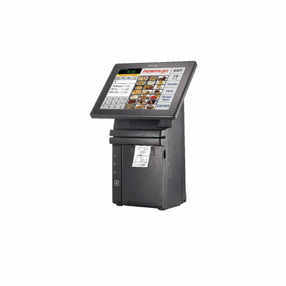 Posiflex HS-2414W-3A – 14" Touch POS, 4GB RAM, 128GB SSD, Built-in 3" Printer, No OS, 1 Year Onsite Warranty - Front View